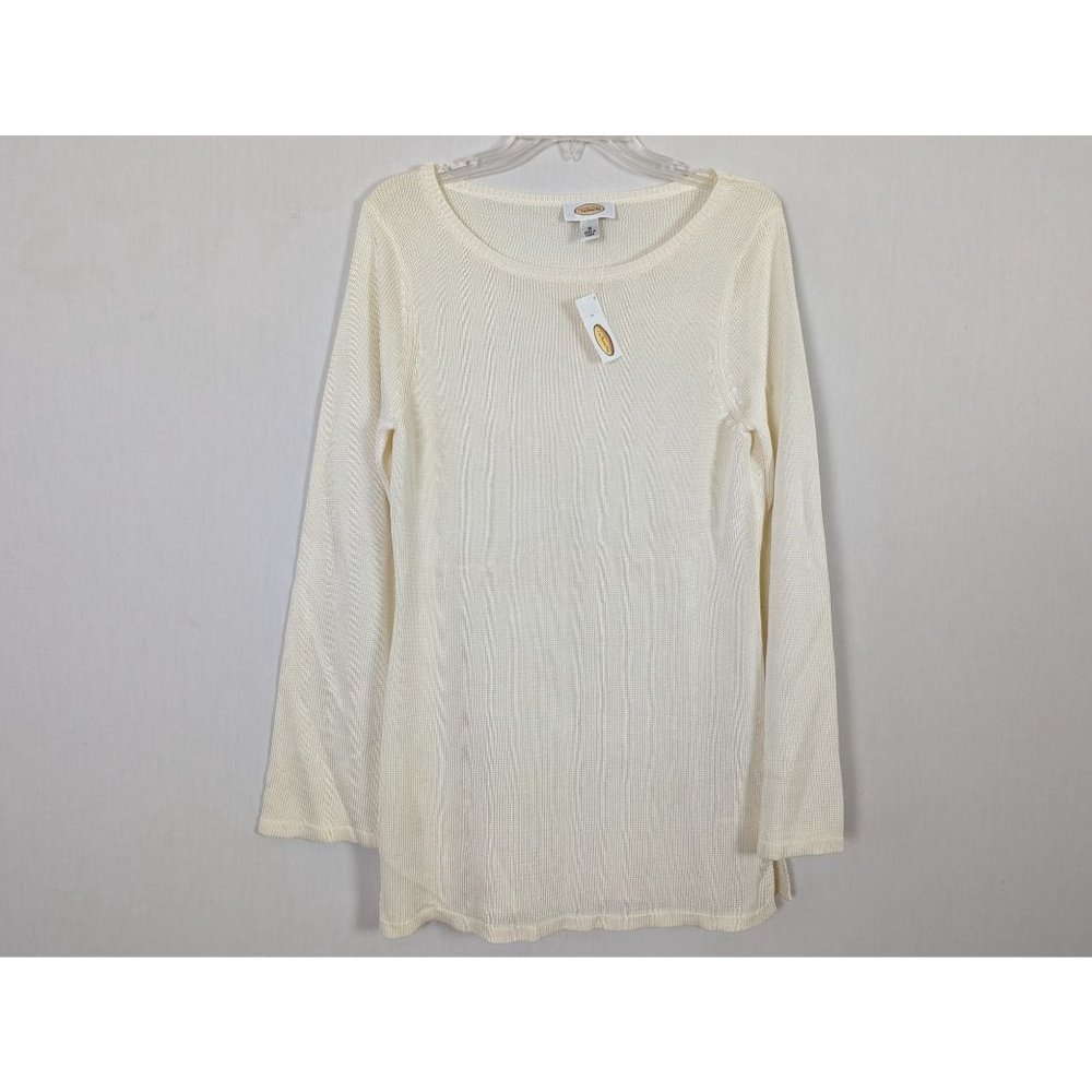 Talbots long sleeved Ivory Tunic light sweater size‎ M